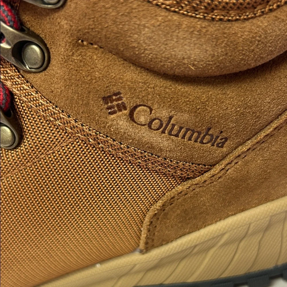 Columbia Fairbanks Mid men’s Brown Hiking Boots with‎ Red Laces